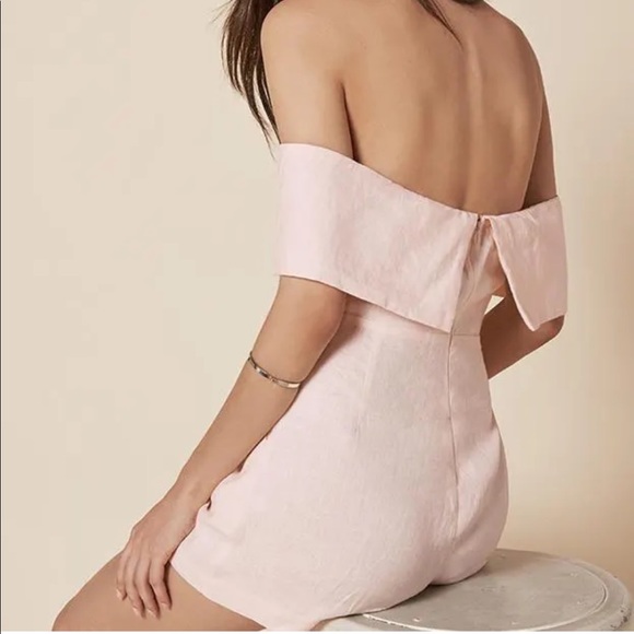 REFORMATION Frankie Jumpsuit Romper NWOT sz.0 in Rose White - Picture 6 of 9
